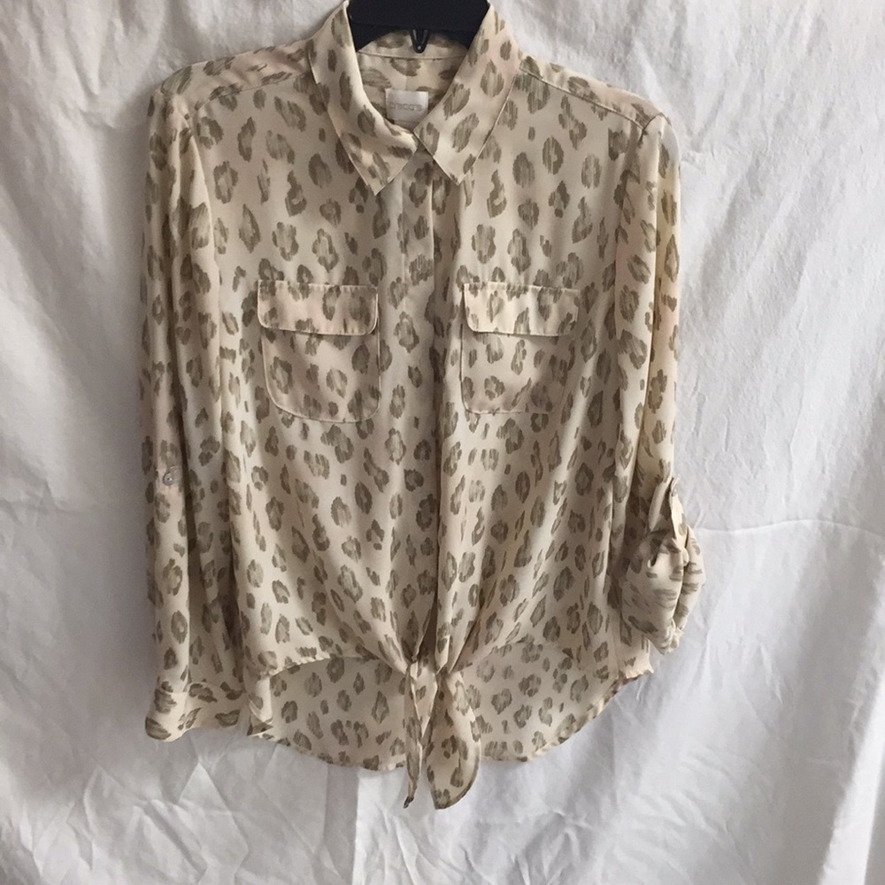 Blush Leopard Blouse